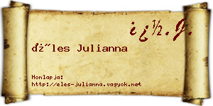 Éles Julianna névjegykártya